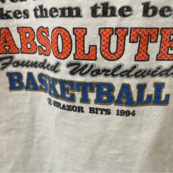 Absolute basketball 1994 graphic t shirt white vintage large - Picture 4 of 11